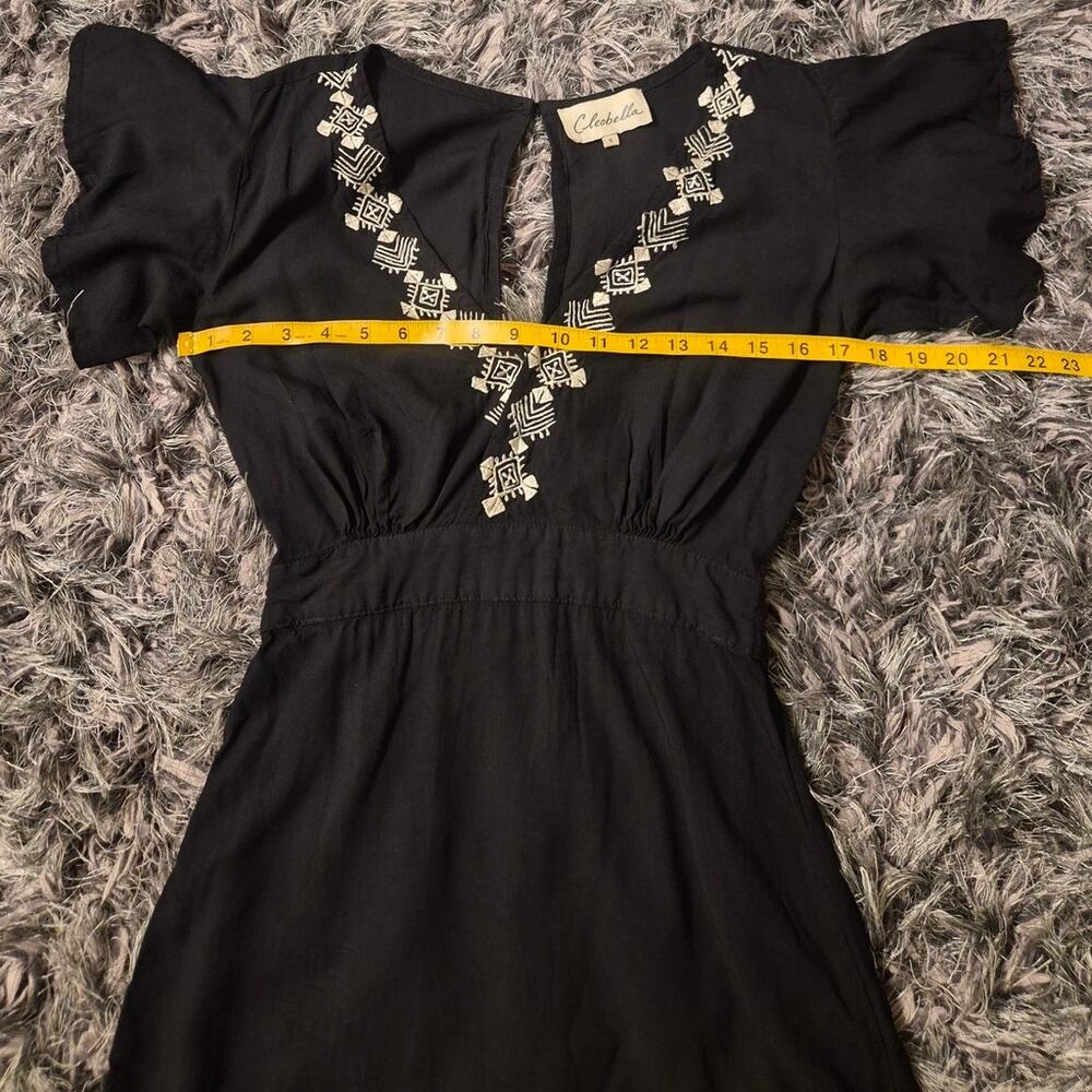 Cleobella Embroidered Cotton Boho Mini Dress with Short sleeves - Picture 4 of 4